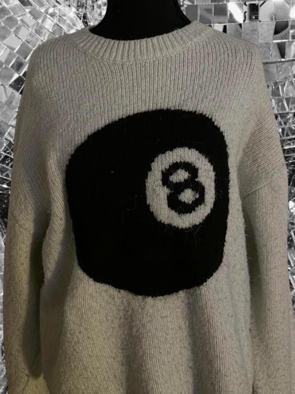 medium edikted 8 ball sweater 🎸🪩🎱💋